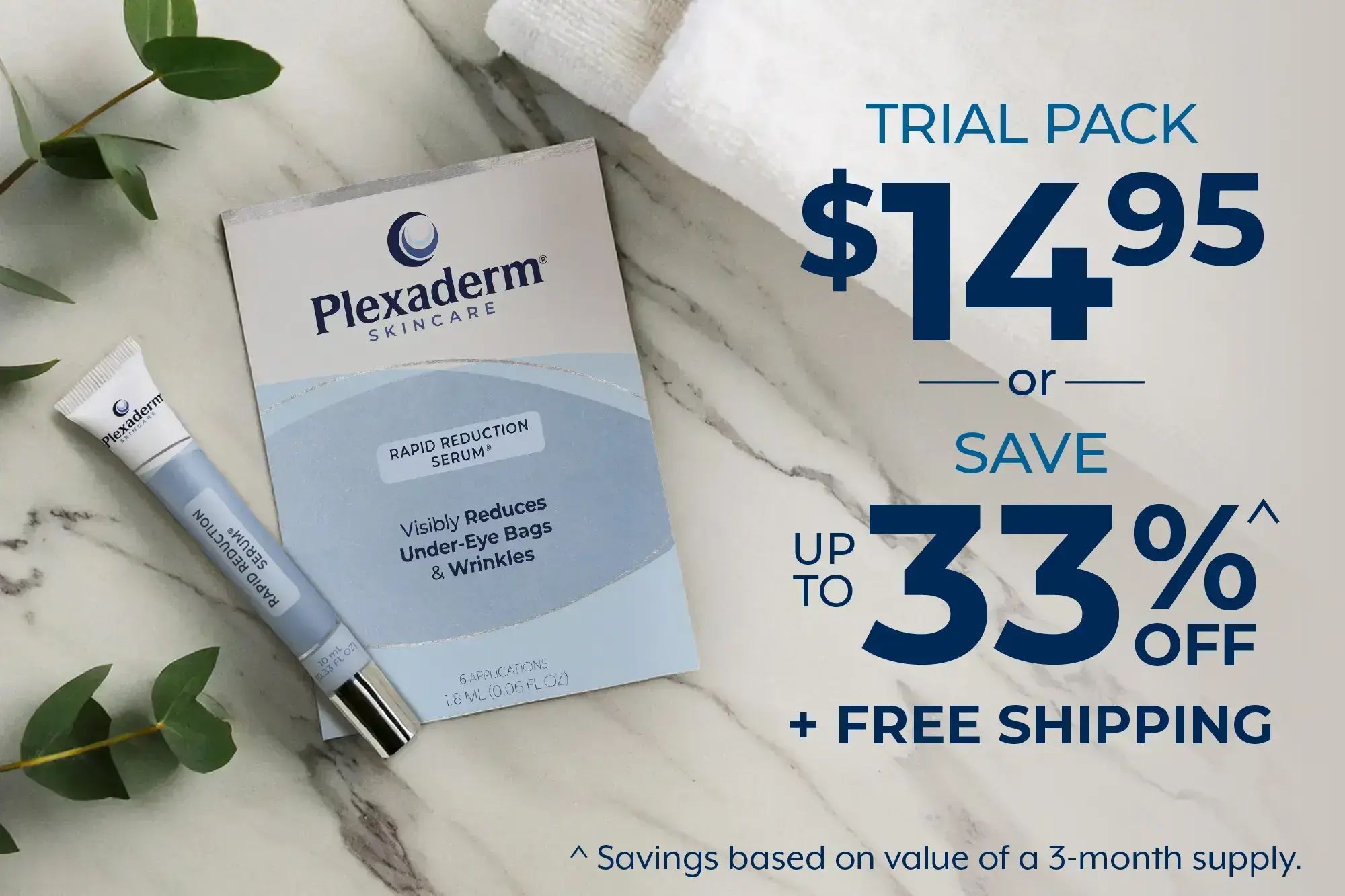 Plexaderm Trial Pack $14.95 with up to 33 percent off and free shipping